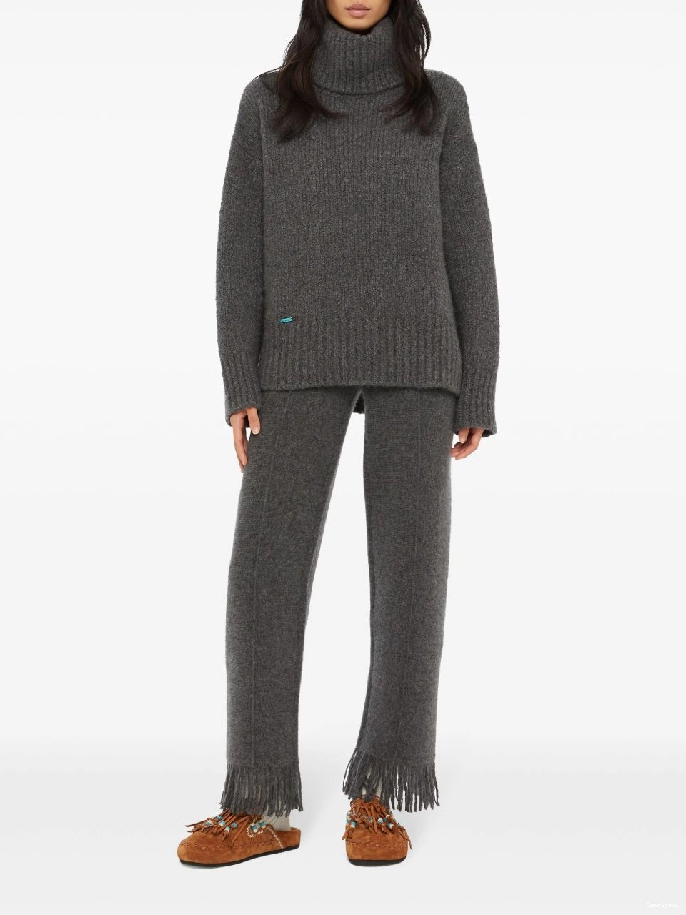 Affordable logo-tag Alanui jumper Women roll-neck 0403